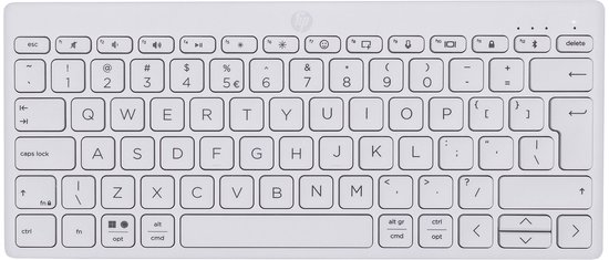 HP 350 Compact Multi-Device Bluetooth Keyboard QWERTY Wit