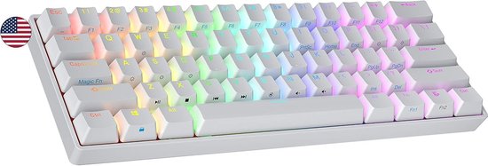 60% Mechanisch Gaming Toetsenbord Hot-Swappable Optische Switches PBT Doubleshot RGB