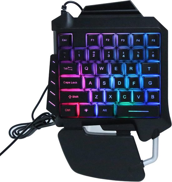 Mechanisch Gaming Toetsenbord, 35 Toetsen USB Bedraad, Draagbaar met LED Achtergrondverlichting