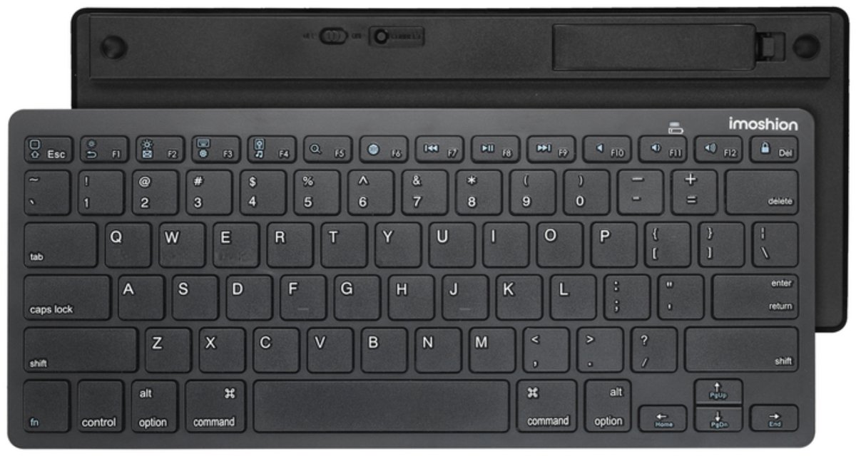 imoshion Compact Draadloos Toetsenbord Ergonomisch - QWERTY - Bluetooth Keyboard - Zwart