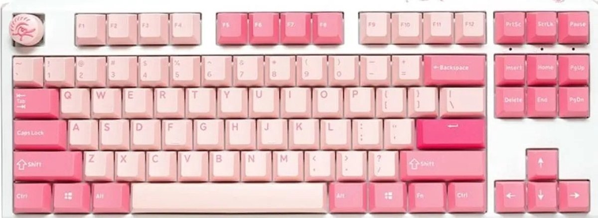 Ducky One 3 Gossamer Pink - Toetsenbord MX Silent Red - Hot-Swappable - roze