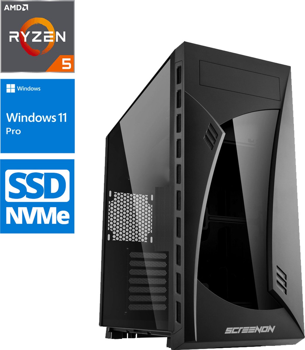 ScreenON - Ryzen 5 - 2TB M.2 SSD - RTX 3050 - Fotobewerking Computer