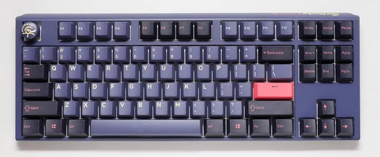 Tenkeyless (TKL) Mechanisch Gaming Toetsenbord - Compact Formaat met Cosmis Blauwe Kleurstelling