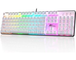 Mechanisch Toetsenbord met Regenboogverlichting en Volledige Grootte voor Gaming