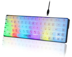 Compact Mechanisch Gaming Toetsenbord met 68 Toetsen en Rainbow LED Backlit