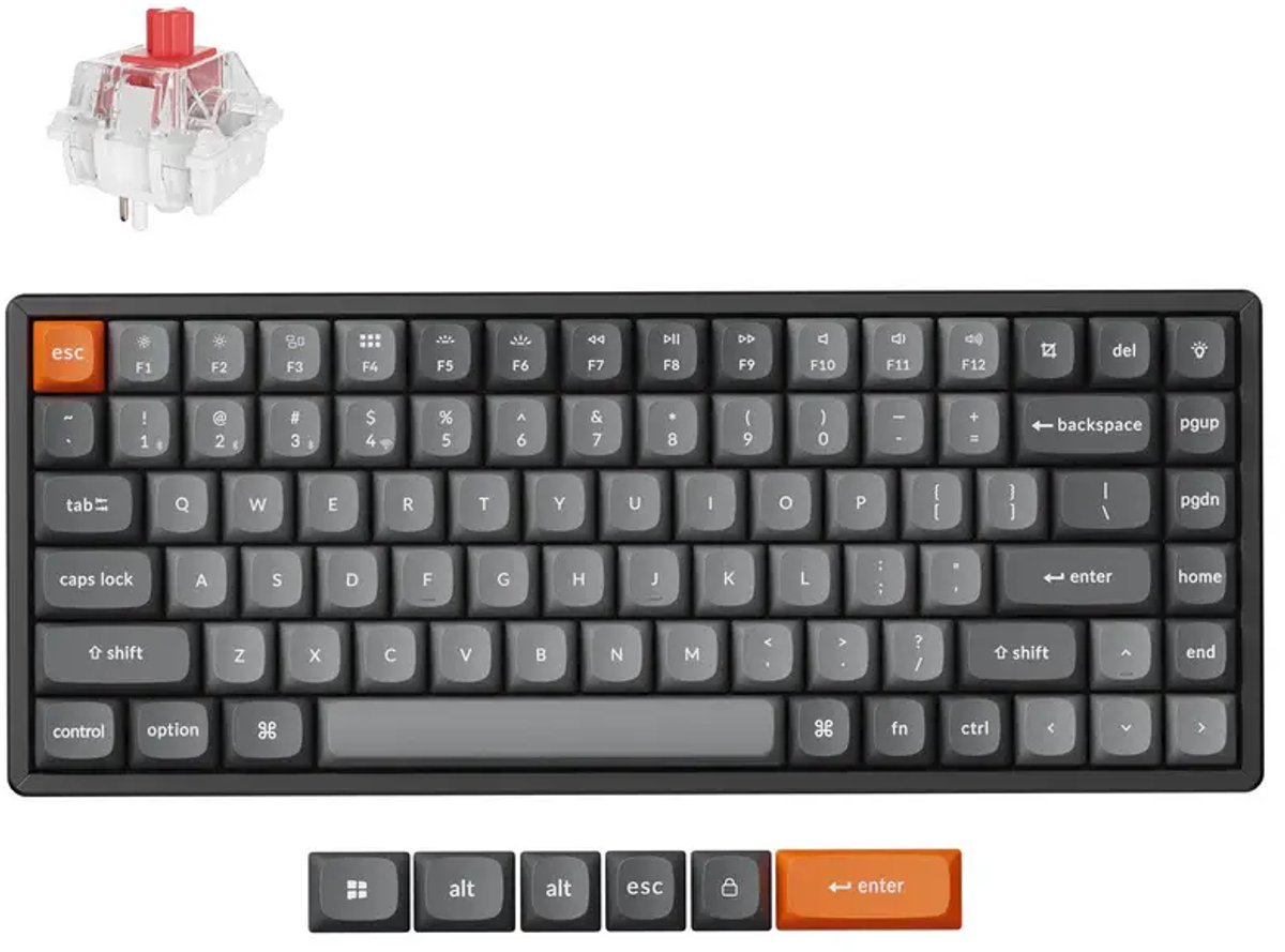 Keychron K2 Max QMK gaming toetsenbord red switch