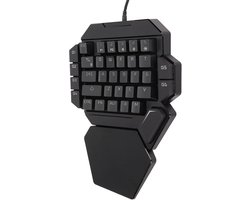 Ergonomisch Gaming Toetsenbord met Eén Hand USB Bedraad met Programmeerbare Toetsen RGB