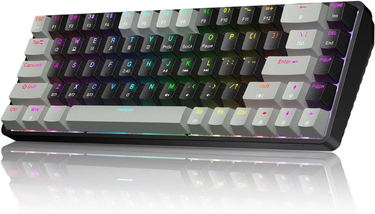 Mechanical Keyboard - Mechanisch Toetsenbord Gaming -Grijs met zwart