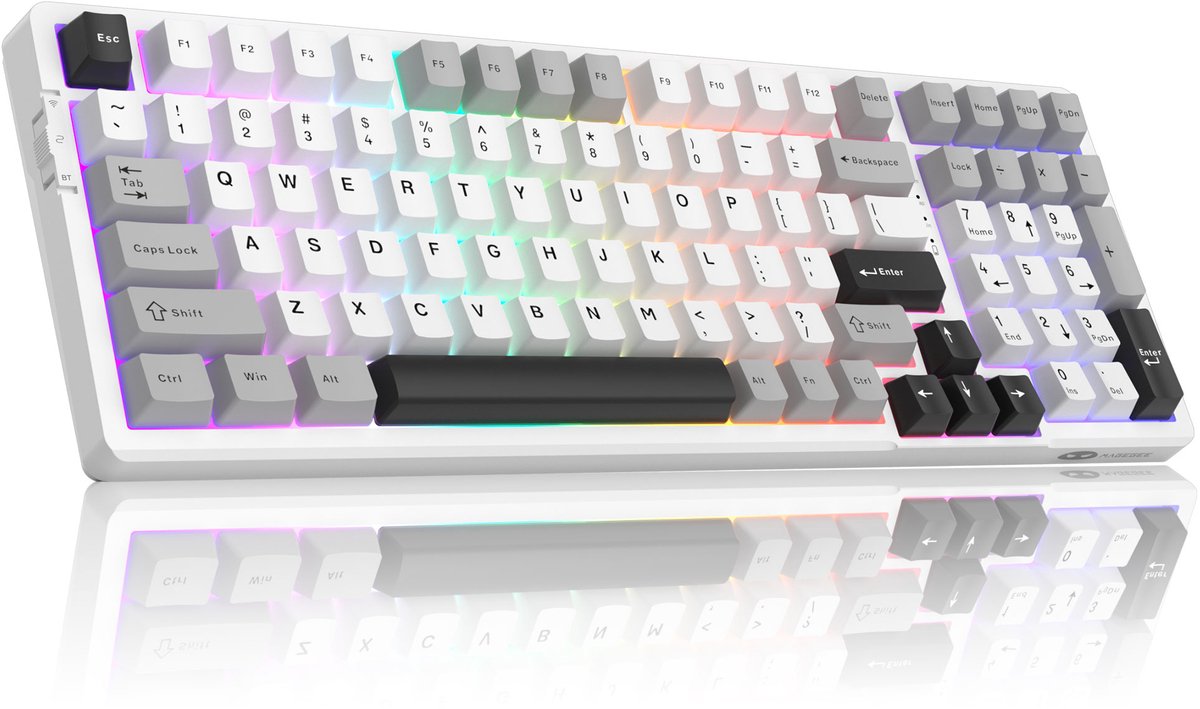 MageGee Light100 - Mechanisch Gaming Toetsenbord - Gaming Keyboard - Draadloos - RGB
