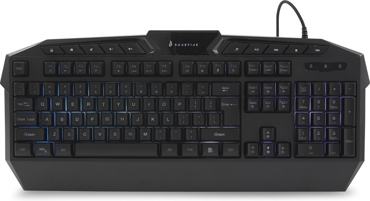 SureFire KingPin toetsenbord Gamen USB QWERTY Engels Zwart