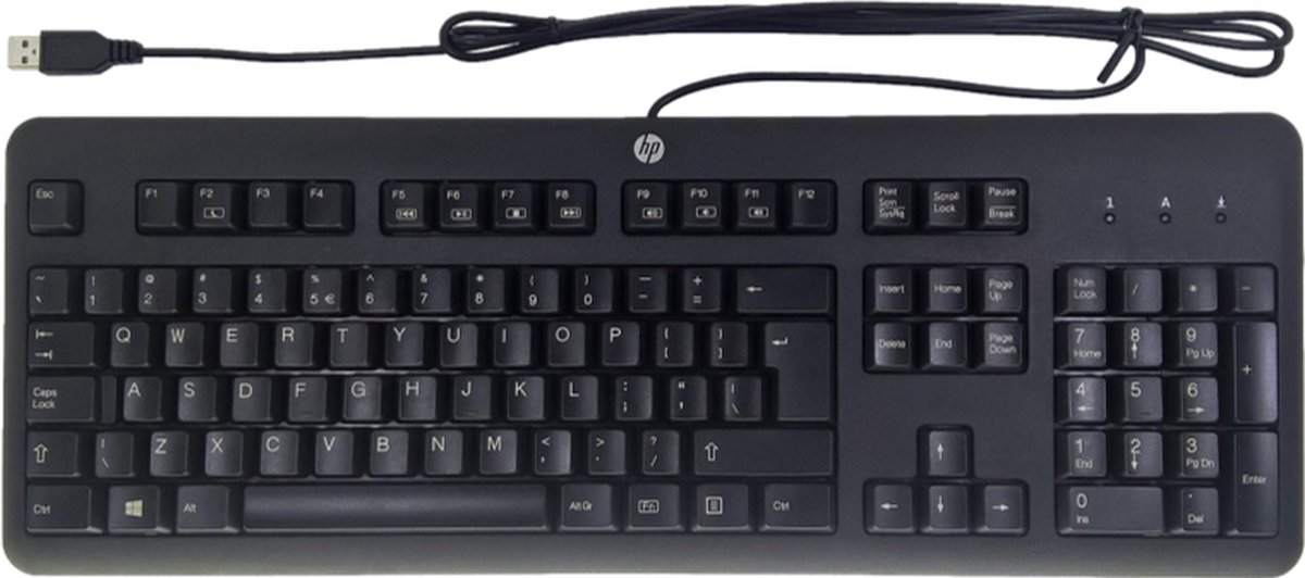 HP QY776AA#ABB USB toetsenbord voor PC (Black - Zwart, standaard US international QWERTY)