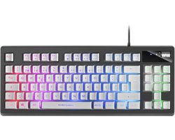 Compact Gaming H-Mech Toetsenbord met RGB Verlichting en Ergonomische Polssteun
