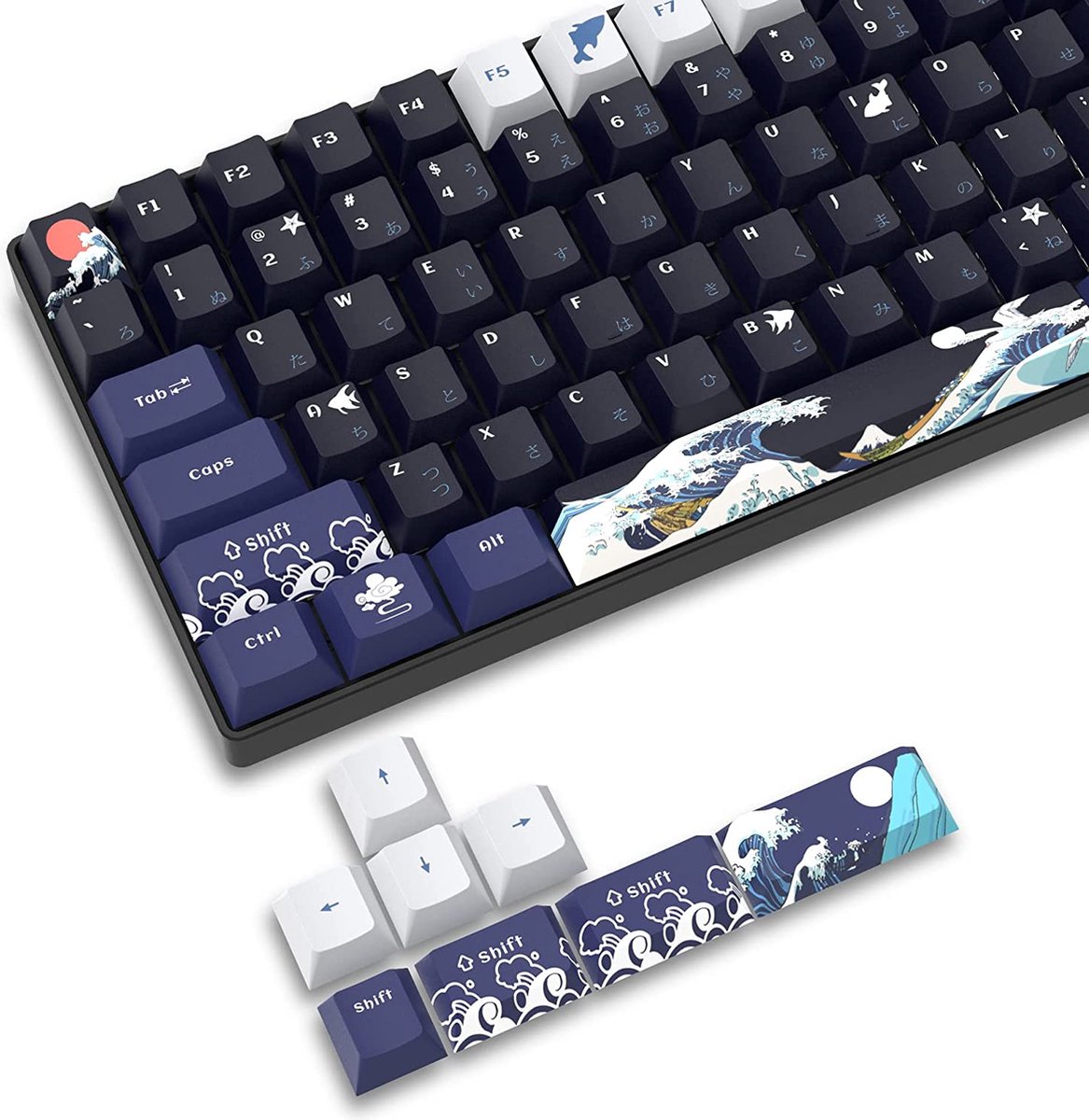 Kanagawa Golf keycap set - 132 toetsen - PBT - Cherry-profiel