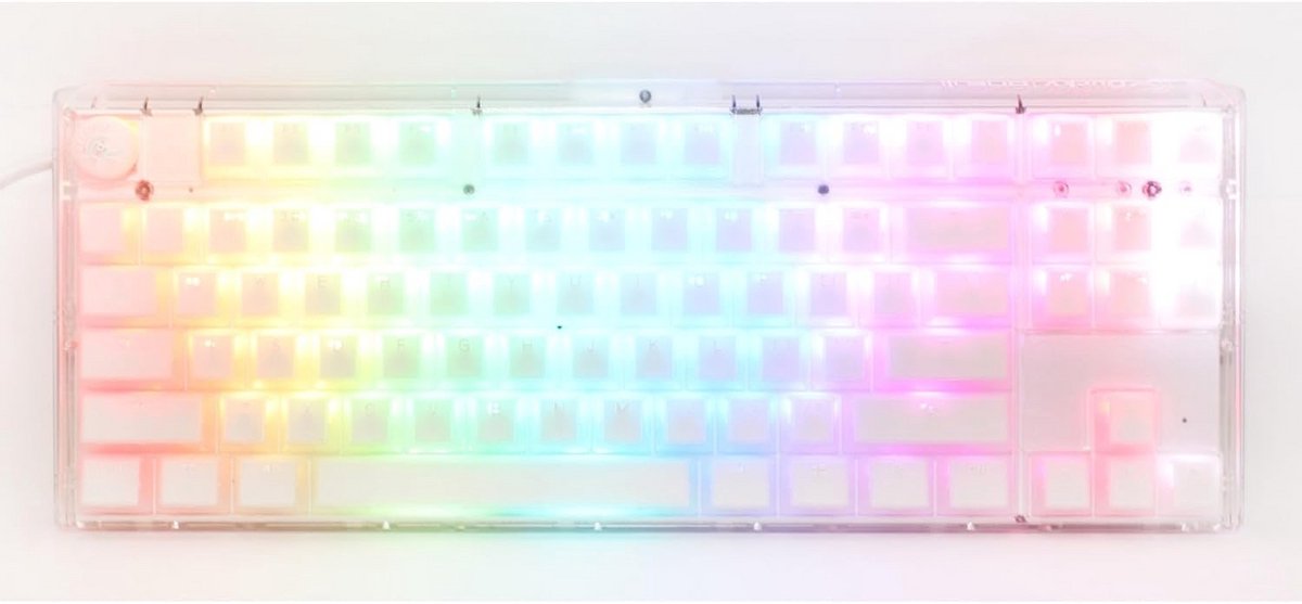 Compact TKL Mechanisch Gaming Toetsenbord - Wit - RGB Verlichting - Rode Switches