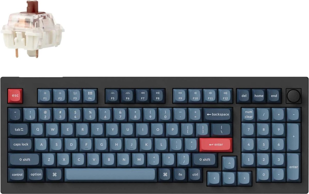 Keychron V5 Max QMK/VIA toetsenbord brown switch | V5M-D3