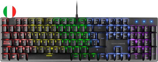 Mechanisch Gaming Toetsenbord Zwart RGB - Blauwe Switches & Anti-ghosting - Italiaanse Layout