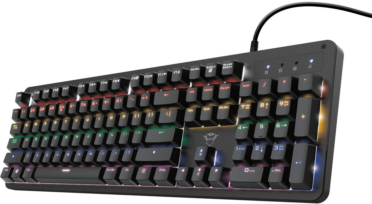 Trust GXT 1863 Thaz - Gaming Toetsenbord - RGB - Mechanisch - Zwart