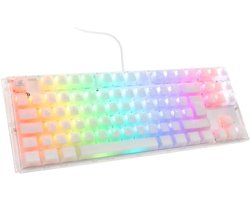 Compact Mechanisch Gaming Toetsenbord TKL met RGB Verlichting en Stille Rode Switches