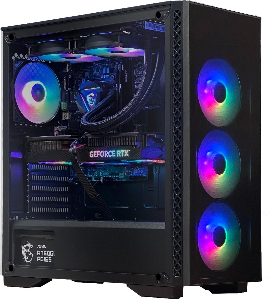 Patriot Game PC Ryzen 7 5800X3D, GeForce RTX4070, 16GB, 1TB NVME SSD, WiFi+Bluetooth, Waterkoeling