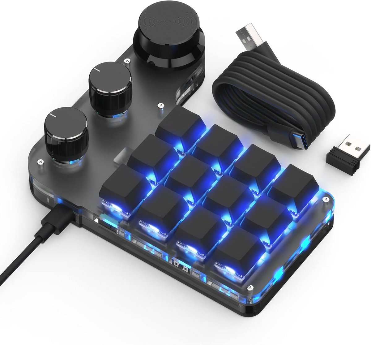 Mini Programmeerbaar Mechanisch Macro Toetsenbord - Hot-Swap, RGB, Draadloos & Bedraad