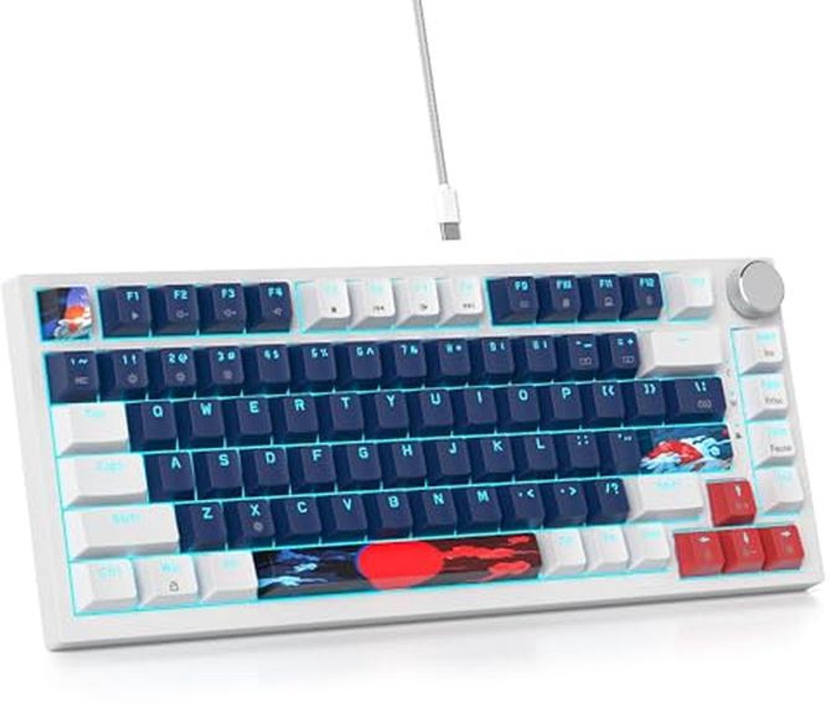 Compact Mechanisch Toetsenbord met RGB Achtergrondverlichting en Hot Swappable Toetsen