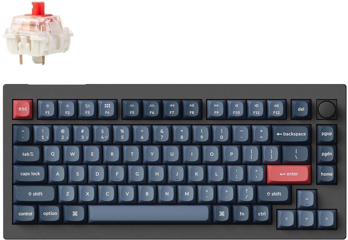 Keychron V1 Max QMK/VIA toetsenbord red switch