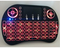 LuxeBass Draadloos mini toetsenbord met Multi Touchpad - RGB Backlight - Oplaadbare accu