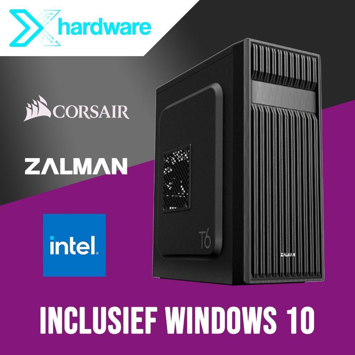 Xhardware Office PC Intel G5900, 8GB DDR4, 500GB NVME SSD