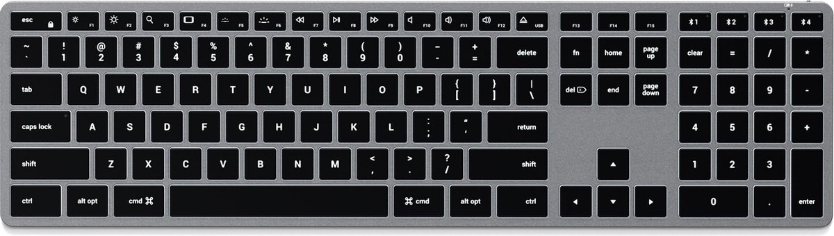 Satechi Slim X3 Bluetooth Toetsenbord - QWERTY - Grijs