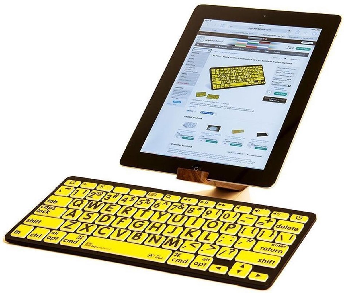 Bluetooth toetsenbord - geel. Hulpmiddel voor slechtzienden