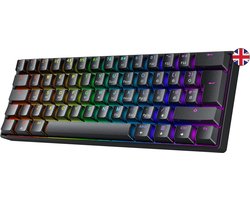 60% Hot-Swap Mechanisch Gaming Toetsenbord met RGB Verlichting en UK Layout