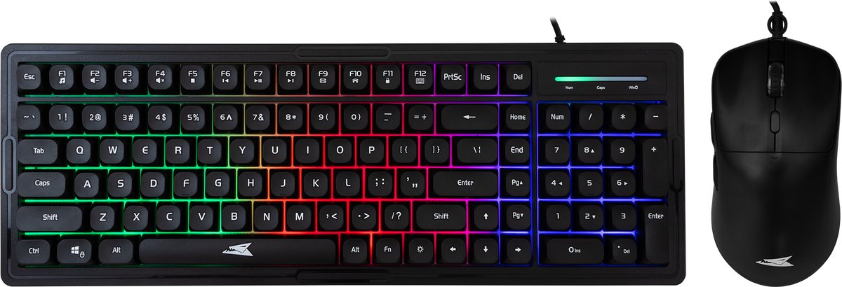 Baracuda ORCA RGB | Bekabeld Gaming Toetsenbord inclusief Muis | QWERTY | Zwart