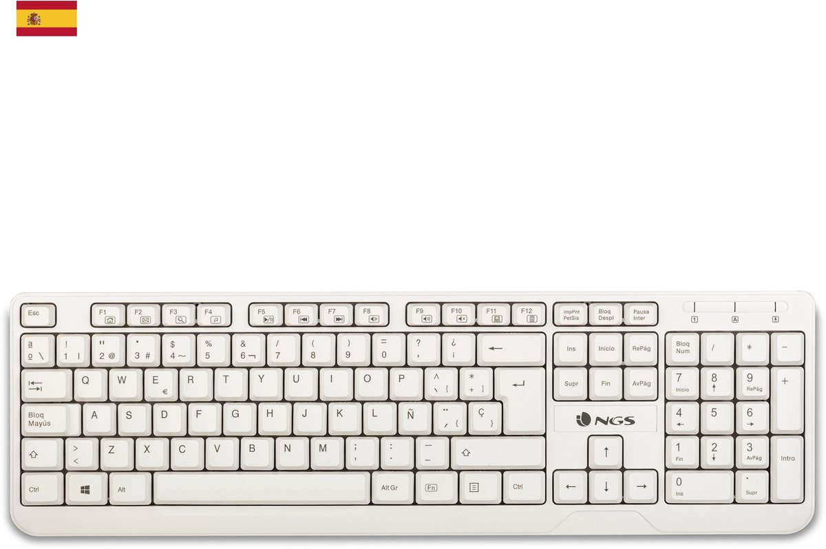 NGS Keyboard Spike White