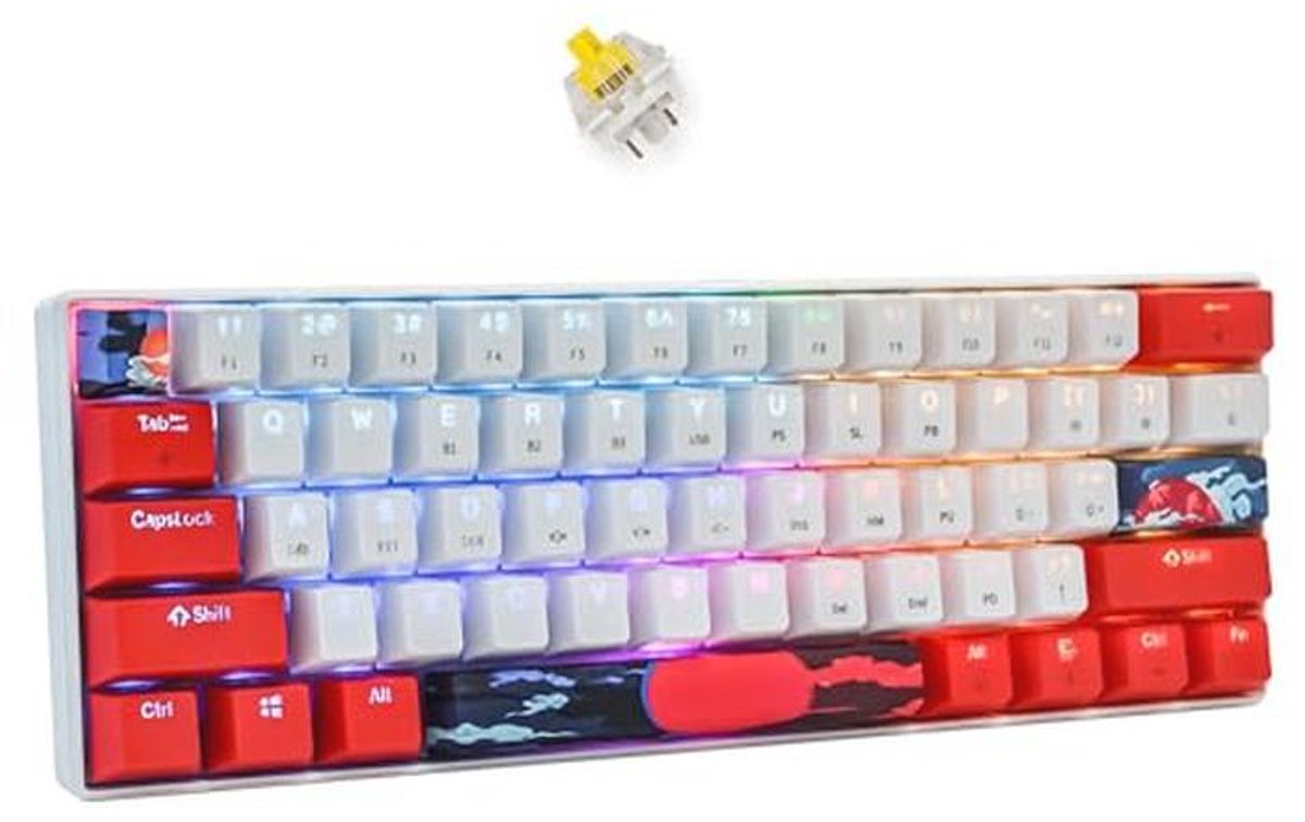 Compact 60% Gaming Toetsenbord met RGB Achtergrondverlichting en Bluetooth 5.0