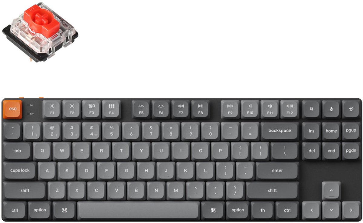 Keychron K1 Max toetsenbord red switch USB + RF Wireless + Bluetooth zwart