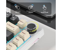 Compact Mechanisch Gaming Toetsenbord 75% met Hot-Swappable Switches en RGB Verlichting