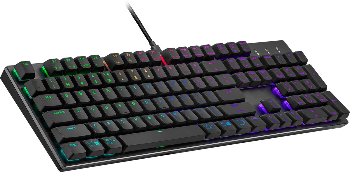 Cooler Master SK652 Mechanisch Gaming Toetsenbord - Black Edition TTC Low Profile Red - US Qwerty