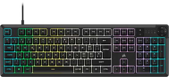 Corsair K55 Core RGB Gaming Keyboard - Membraan - RGB LED - CH Qwertz - Zwart