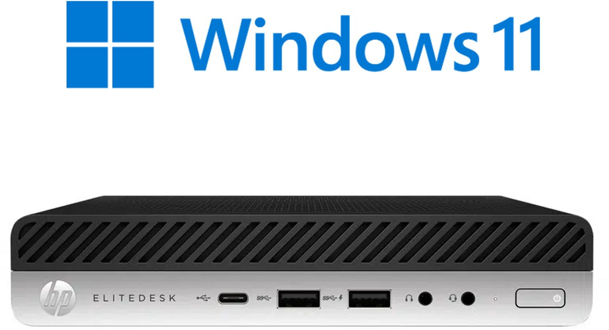 HP EliteDesk 800 G5 Desktop Mini - i5-9500T - 16GB - 256GB SSD - DisplayPort - Windows 11