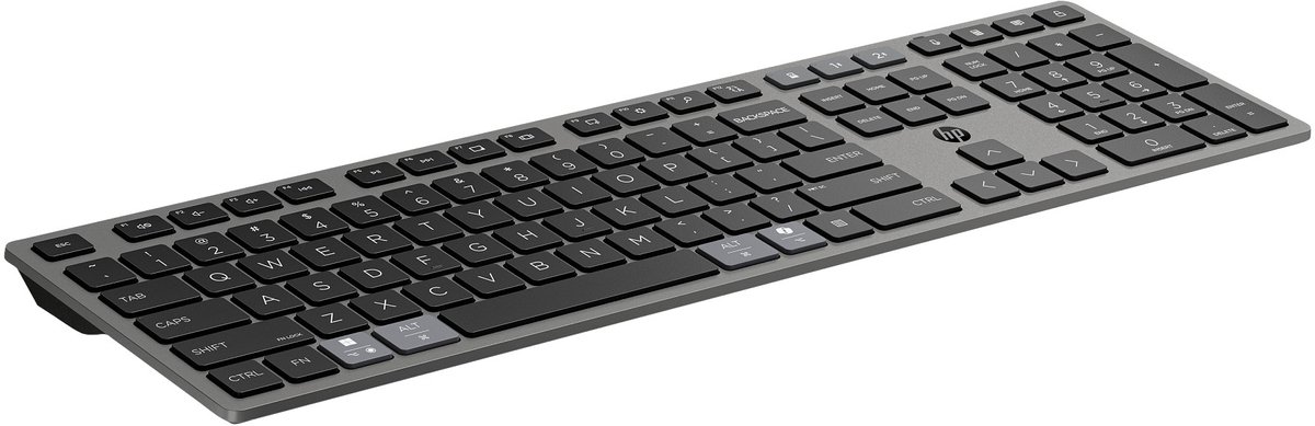 HP 720 Multi-Device Rechargeable Wireless Keyboard- AZERTY- ISO Enter- Zwart