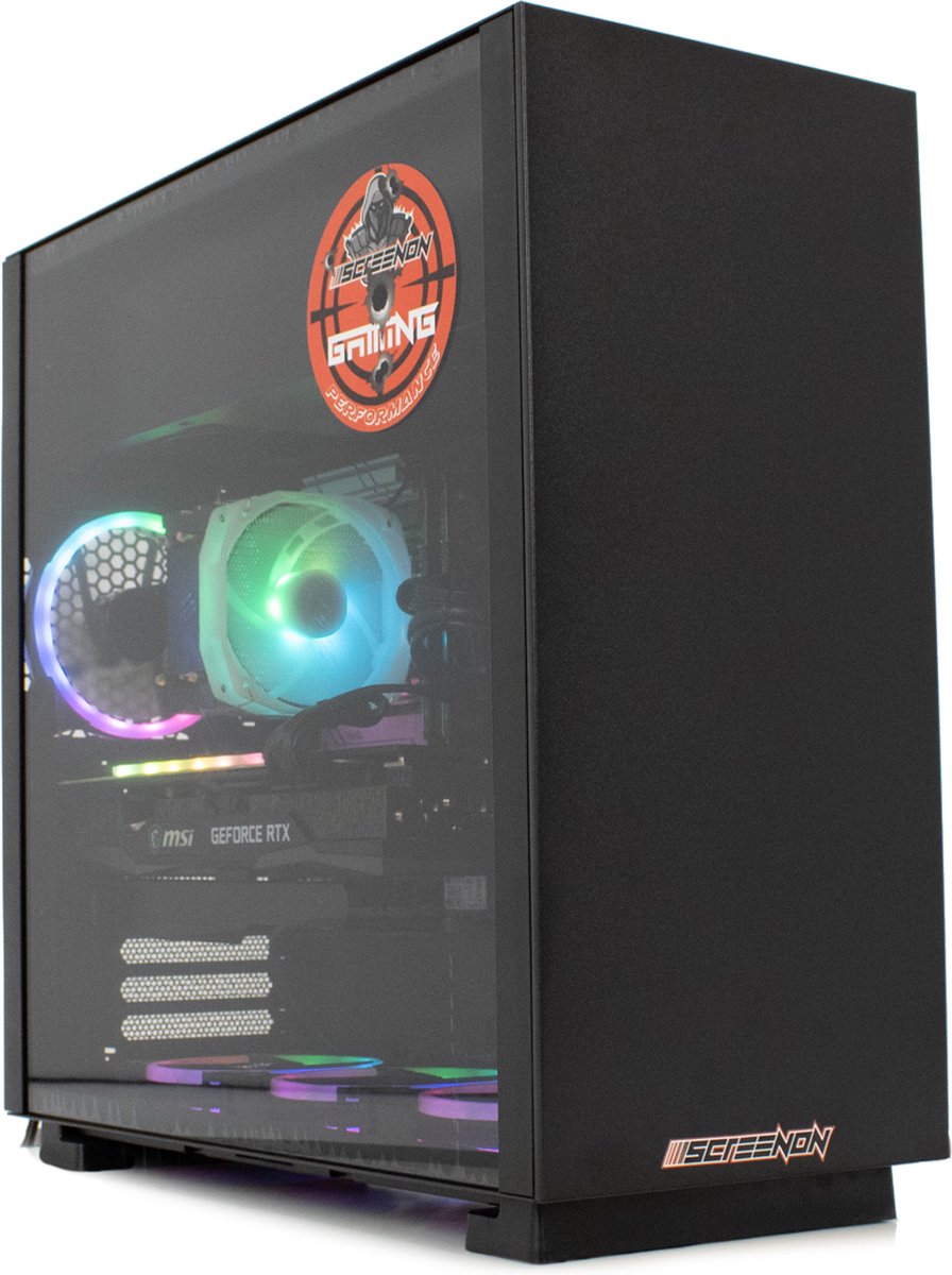 ScreenON - Black Widow - Ryzen 7 - 1TB M.2 SSD - RTX 3080 - 64GB RAM - GamePC