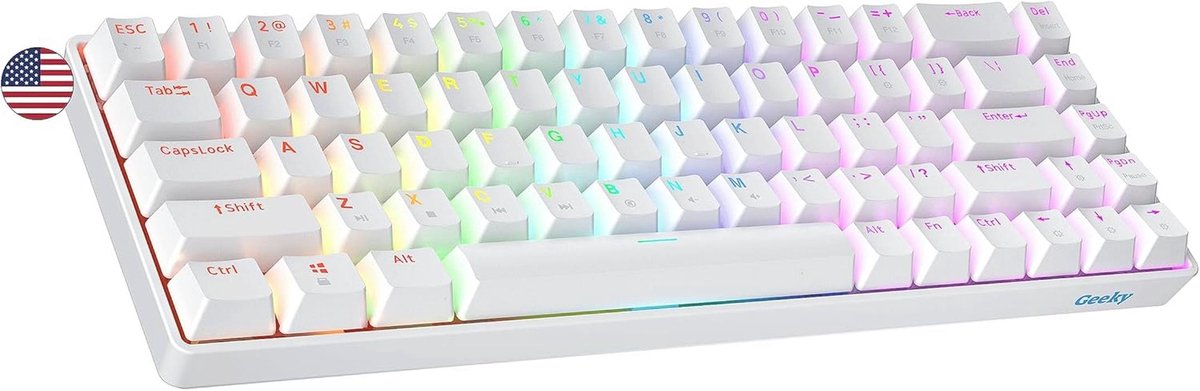 Hotswap Mechanisch Gaming Toetsenbord 65% met RGB Verlichting | 68 Toetsen voor PC/Mac