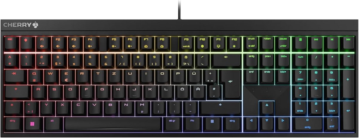 Mechanisch Gaming Toetsenbord met RGB Verlichting, Duits Layout (QWERTZ),Bedraad