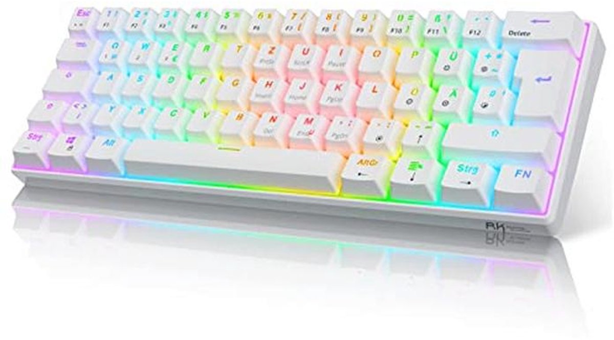 Draadloze Mechanische Gaming Toetsenbord met RGB en Hot-Swap Switches - 60% QWERTZ