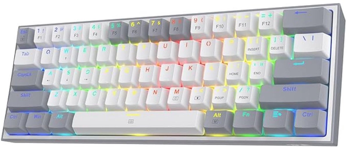 Mechanical Keyboard - Mechanisch Toetsenbord Gaming - Grijs en Wit