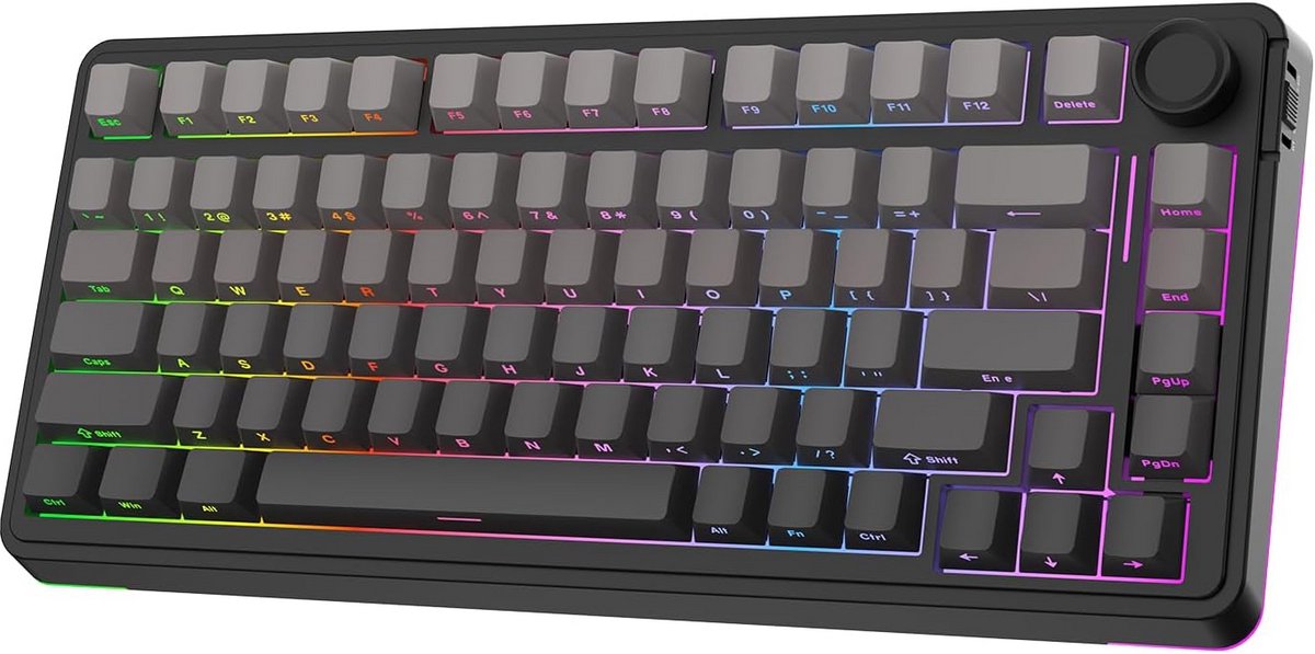 Draadloos 75% Gaming Toetsenbord met RGB Verlichting en Hot-Swappable Switches