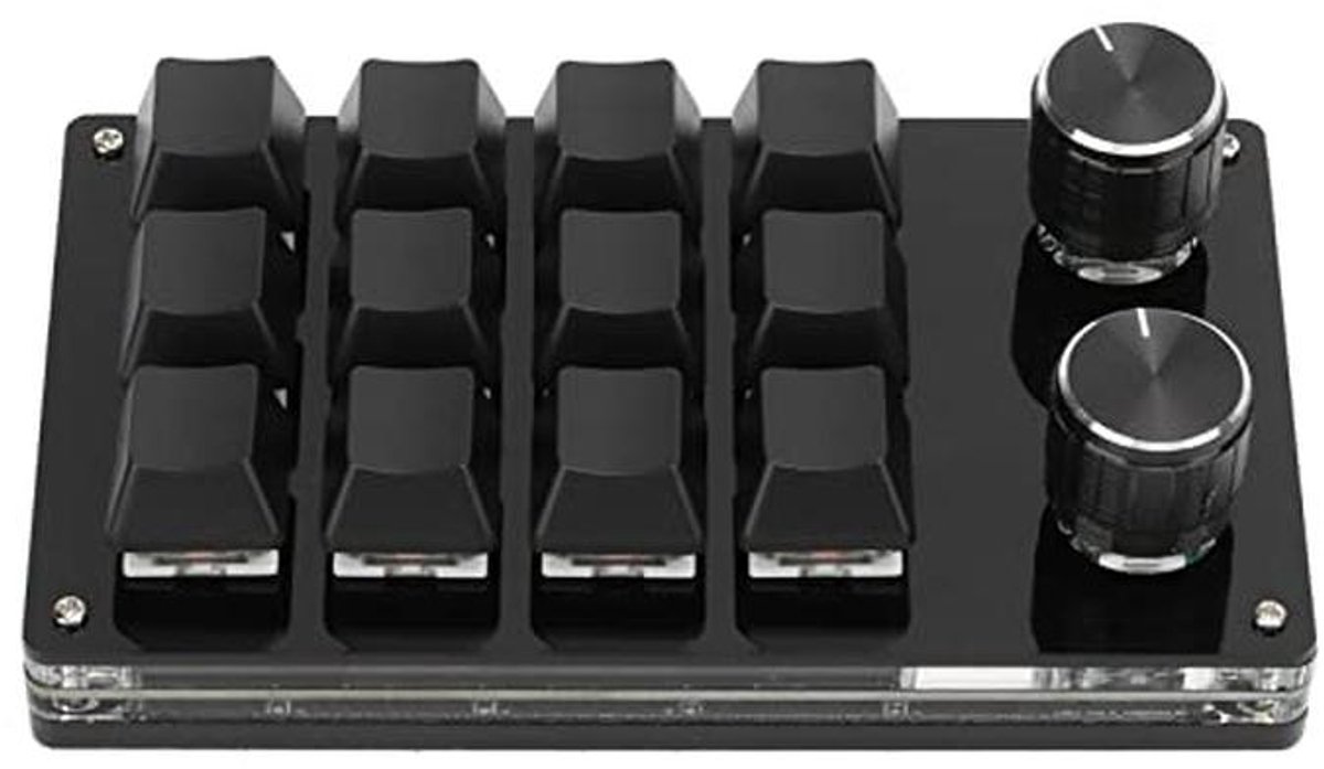 12 Toets Macro Toetsenbord - Eenhandig Programmeerbaar Mechanisch Toetsenbord voor Gaming en Kantoor
