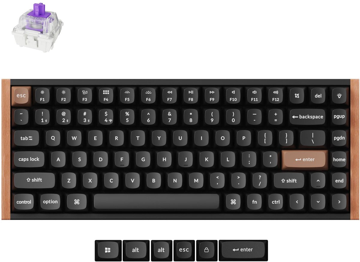 Keychron K2 HE Special Edition toetsenbord nebula switch zwart