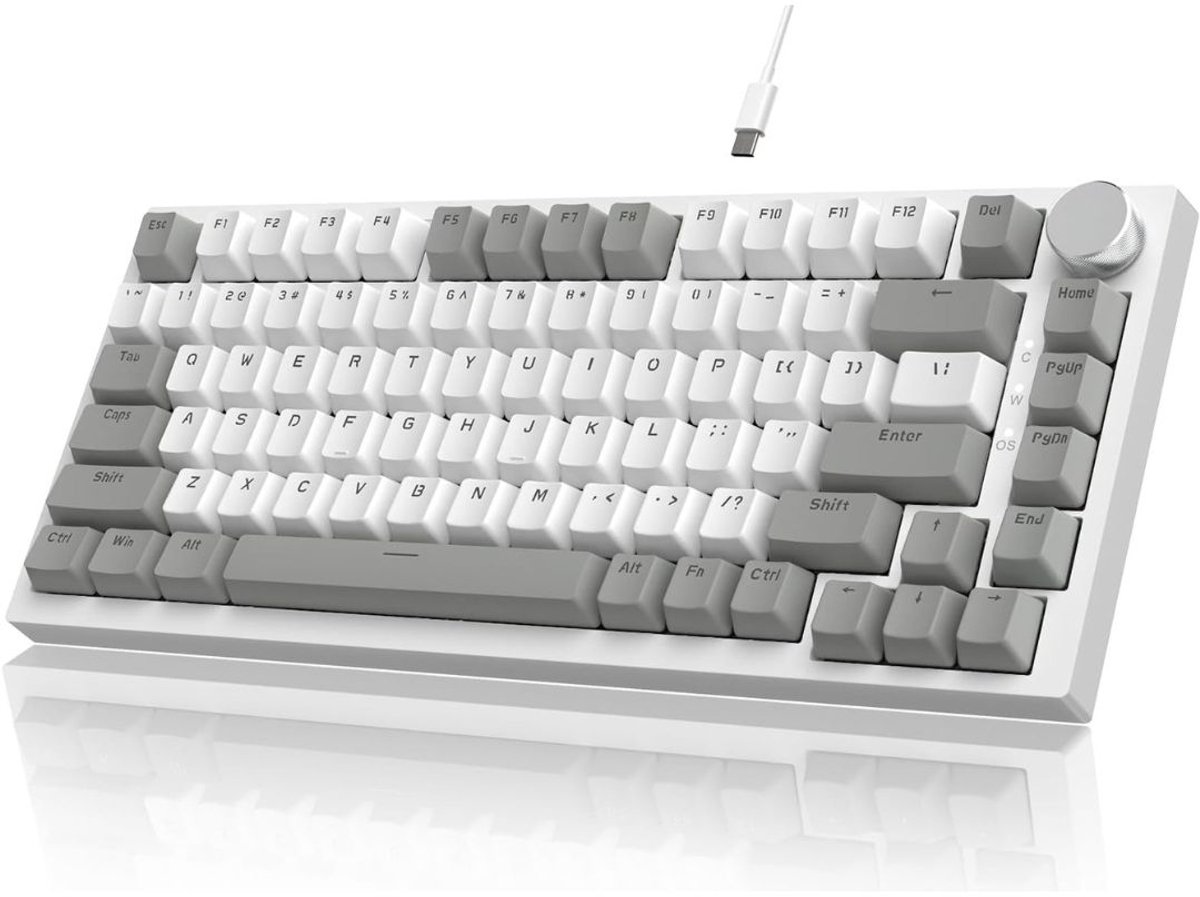 Mechanical Keyboard - Mechanisch Toetsenbord Gaming - Wit en Grijs