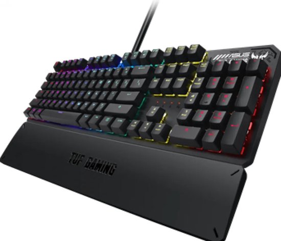 Asus TUF Gaming K3 Gen II - toetsenbord USB mechanisch - Kailh Red - Gun Metal Grijs